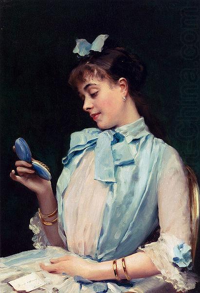 Raimundo Madrazo Portrait Of Aline Mason In Blue china oil painting image